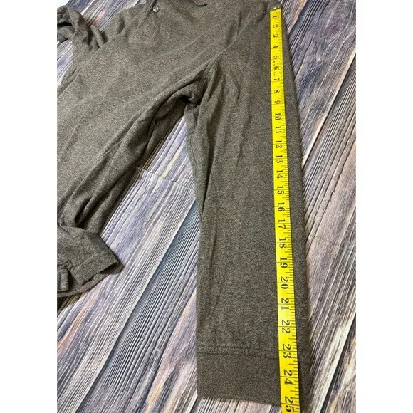 Tasso Elba Polo Shirt Mens XL Brown Heathered Long Sleeve Casual Comfort - Picture 7 of 14